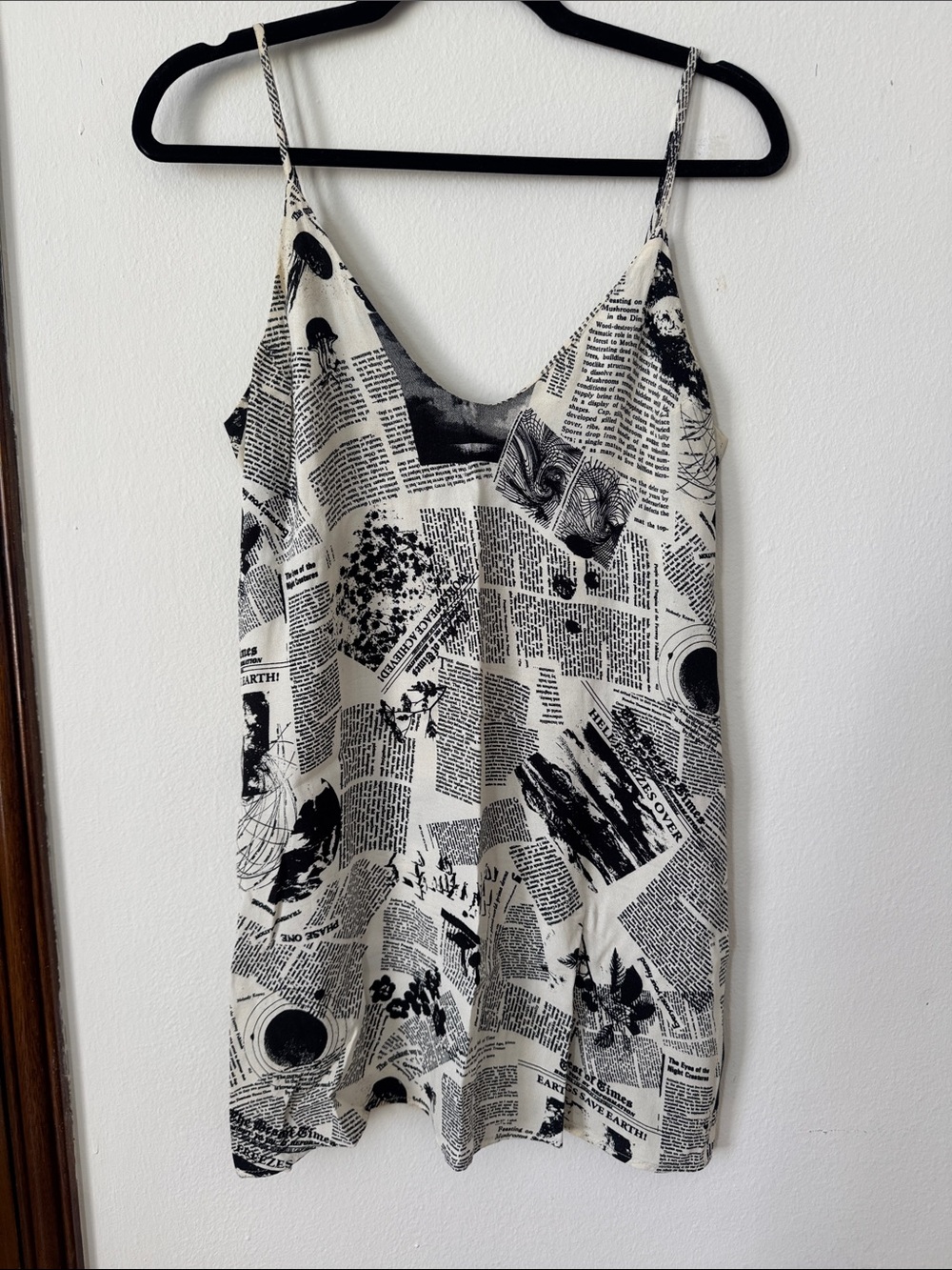Reformation Newsprint Mini Dress